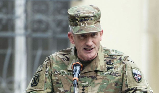 جنرال نیکلسون: نبرد میان دولت افغانستان و طالبان به بن‌بست رسیده است